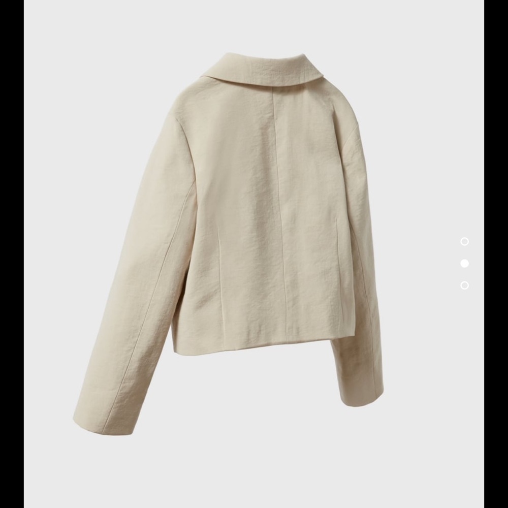 Zara Girls Ecru Crop Blazer - Picture 4 of 7
